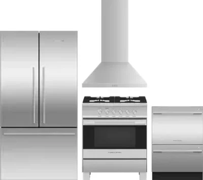 4 Piece Package Includes Refrigerator, Range, Hood And Dishwasher